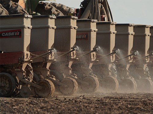 Sprayers in a field.